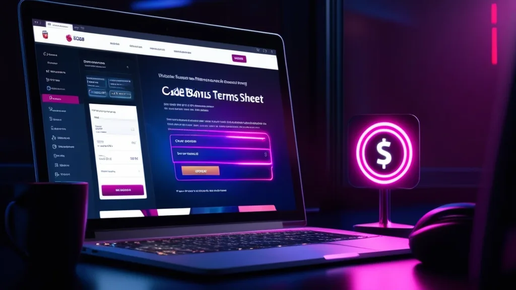 Terms sheet and verification screen for a no deposit bonus claim